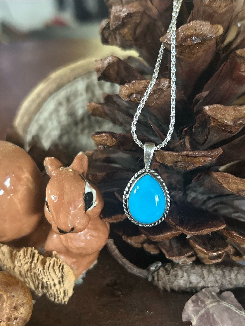 925 Sterling look at that color turquoise necklace